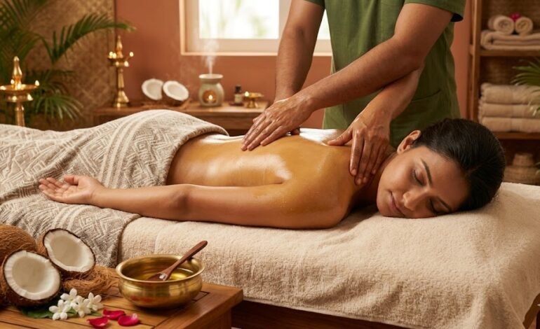 Coconut Oil For Message to Relieve Stress and Tension